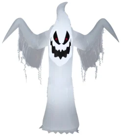 Gemmy Airblown Inflatable Creepy Ghost, 5 Ft Tall, White