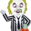 Gemmy Airblown Inflatable Beetlejuice CarBuddy, 3 Ft Tall, Black