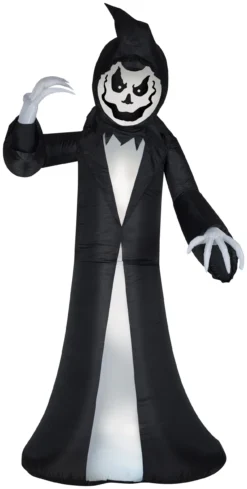 Gemmy Animated Airblown Inflatable Reaper, 9.5 Ft Tall, Black