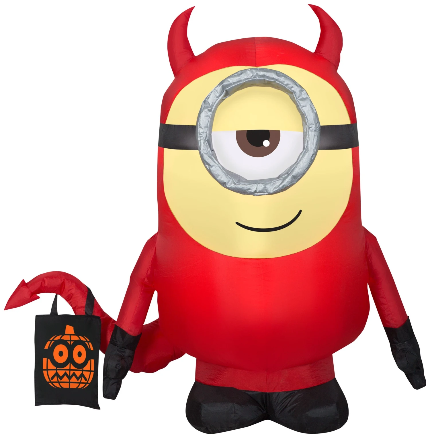 Gemmy Airblown Inflatable Minion Stuart In Devil Costume, 3.5 Ft Tall, Red 1 Gemmy Airblown Inflatable Minion Stuart In Devil Costume, 3.5 Ft Tall, Red