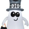 Gemmy Airblown Ghost In Cemetery , 5 Ft Tall