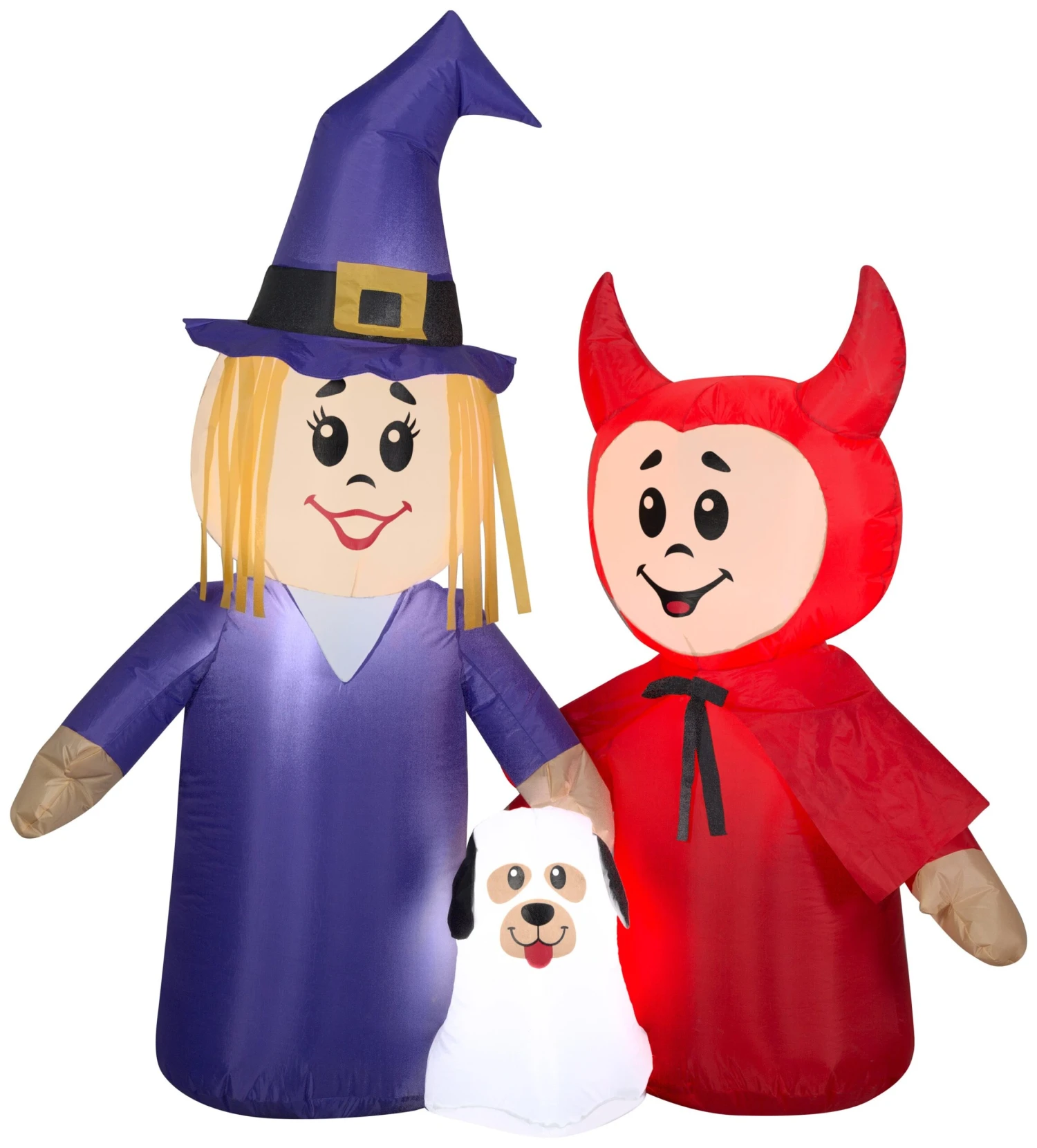 Gemmy Christmas Airblown Inflatable Treater Trio Scene, 5 Ft Tall, Multicolored 1 Gemmy Christmas Airblown Inflatable Treater Trio Scene, 5 Ft Tall, Multicolored