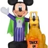Gemmy Airblown Inflatable Vampire Mickey Mouse And Pluto, 5 Ft Tall, Purple