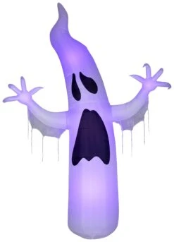 Gemmy Lightshow Airblown ShortCircuit Ghoul Ghost Giant (Black Light) , 12 Ft Tall