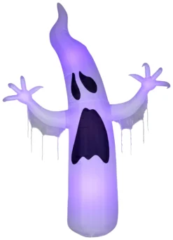 Gemmy Lightshow Airblown ShortCircuit Ghoul Ghost Giant (Black Light) , 12 Ft Tall