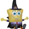Gemmy Airblown SpongeBob As Witch Nickelodeon, 4 Ft Tall, Yellow