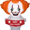 Gemmy Airblown Stylized Pennywise Warner Brothers, 4 Ft Tall, Multicolored