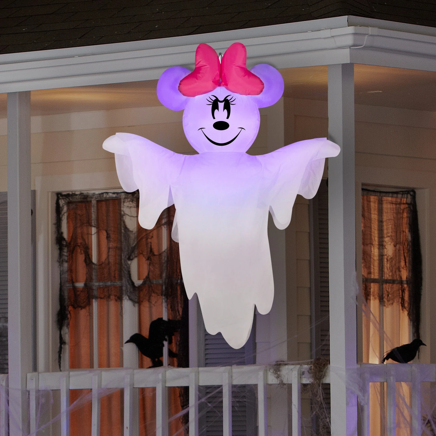 Gemmy Airblown Hanging Minnie Mouse Disney, 4 Ft Tall, White 2 Gemmy Airblown Hanging Minnie Mouse Disney, 4 Ft Tall, White - Image 2