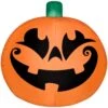 Gemmy Airblown Inflatable Happy Jack O' Lantern, 2.5 Ft Tall, Orange