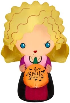 Gemmy Airblown Hocus Pocus Sarah Disney, 3.5 Ft Tall, Multi