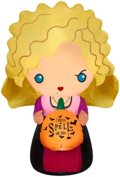 Gemmy Airblown Hocus Pocus Sarah Disney, 3.5 Ft Tall, Multi