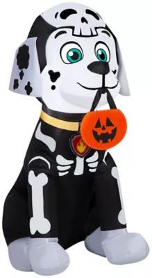 New! Gemmy Airblown Marshall In Skeleton Costume