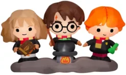 New! Gemmy Airblown Harry, Ron, And Hermione With Cauldron
