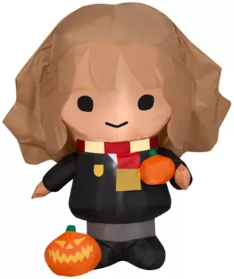 New! Gemmy Airblown Hermione With Jack O'Lantern 1 New! Gemmy Airblown Hermione With Jack O'Lantern