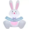 New! Gemmy Airblown Inflatable Easter Bunny With Banner