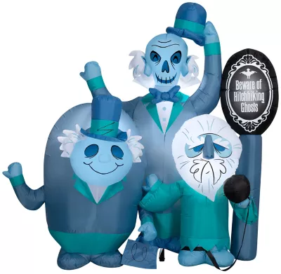 New! Gemmy Airblown Haunted Mansion Beware Of Ghosts