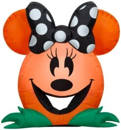 Gemmy Airblown Cutie Minnie Mouse Disney, 3 Ft Tall, Orange