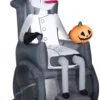 Gemmy Airblown Inflatable Dr. Finkelstein With Pumpkin, 5.5 Ft Tall, Grey