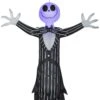 Gemmy Airblown Hanging Jack Skellington W/Blinking Lights Disney, 4 Ft Tall, Multi