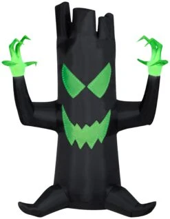 Gemmy Airblown Inflatable Spooky Black Tree With Micro Lights, 7 Ft Tall, Black