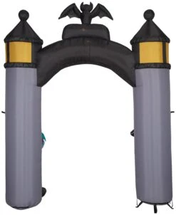 Gemmy Airblown NBC Welcome To Halloween Town Archway Disney, 8.5 Ft Tall, Grey 6 Gemmy Airblown NBC Welcome To Halloween Town Archway Disney, 8.5 Ft Tall, Grey -Gemmy 228588 Back