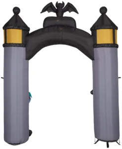 Gemmy Airblown NBC Welcome To Halloween Town Archway Disney, 8.5 Ft Tall, Grey -Gemmy 228588 Back scaled