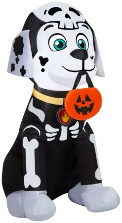 Gemmy Airblown Marshall In Skeleton Costume Nick, 3 Ft Tall, Multi
