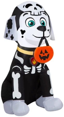 Gemmy Airblown Marshall In Skeleton Costume Nick, 3 Ft Tall, Multi