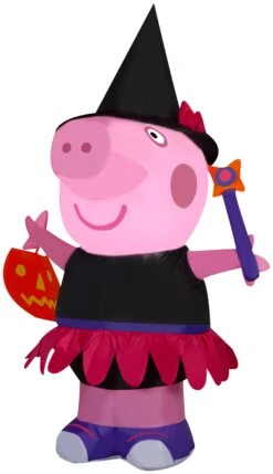 Gemmy Airblown Peppa Pig As Witch Peppa Pig, 4 Ft Tall, Multi