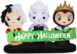 Gemmy Airblown Disney Villians Scene Disney, 4 Ft Tall, Green