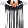 Gemmy Airblown Door Hanger Mickey Head W/Streamers, 6.5 Ft Tall, Black