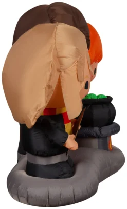 Gemmy Airblown Harry, Ron, And Hermione W/Cauldron Scene WB, 4.5 Ft Tall, Black -Gemmy 229022 Right scaled