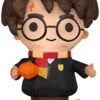 Gemmy Airblown Inflatable Harry Potter With Pumpkin, 3 Ft Tall, Black