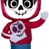 Gemmy Airblown Miguel From Coco W/Skull Disney, 3.5 Ft Tall, Red
