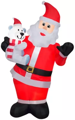 New! Gemmy Animated Airblown-Swaying Santa With Polar Bear 1 New! Gemmy Animated Airblown-Swaying Santa With Polar Bear