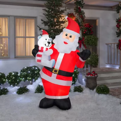 New! Gemmy Animated Airblown-Swaying Santa With Polar Bear 2 New! Gemmy Animated Airblown-Swaying Santa With Polar Bear - Image 2