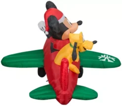 New! Gemmy Animated Airblown-Mickey And Pluto Clubhouse Airplane Scene With Leds-Large Scene-Disney 6 New! Gemmy Animated Airblown-Mickey And Pluto Clubhouse Airplane Scene With Leds-Large Scene-Disney -Gemmy 2296721 A2