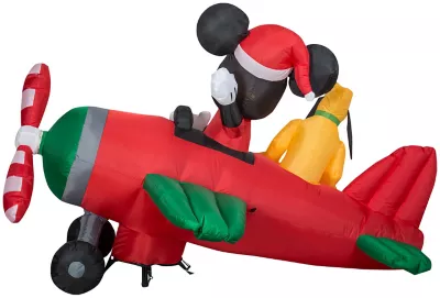 New! Gemmy Animated Airblown-Mickey And Pluto Clubhouse Airplane Scene With Leds-Large Scene-Disney 4 New! Gemmy Animated Airblown-Mickey And Pluto Clubhouse Airplane Scene With Leds-Large Scene-Disney - Image 4