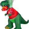 New! Gemmy Airblown-T-Rex With Gift-Large