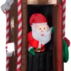 New! Gemmy Animated Airblown-Santa's Outhouse