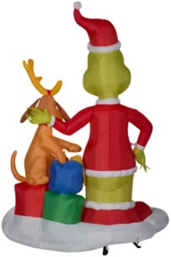 New! Gemmy Airblown-Grinch And Max With Presents-Large Scene-Dr. Seuss 7 New! Gemmy Airblown-Grinch And Max With Presents-Large Scene-Dr. Seuss -Gemmy 2296741 A3