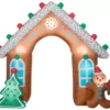 New! Gemmy Airblown-Gingerbread Archway-Lg