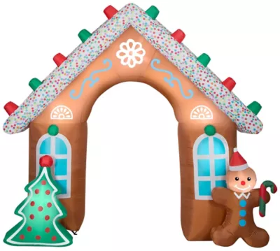 New! Gemmy Airblown-Gingerbread Archway-Lg 1 New! Gemmy Airblown-Gingerbread Archway-Lg