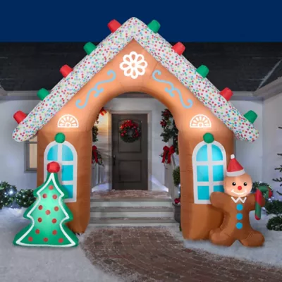 New! Gemmy Airblown-Gingerbread Archway-Lg 2 New! Gemmy Airblown-Gingerbread Archway-Lg - Image 2