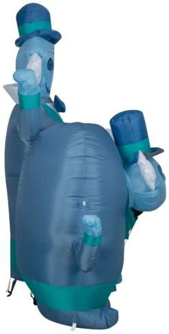 Gemmy Airblown Haunted Mansion Hitchhiking Ghosts Scene Disney, 6 Ft Tall, Blue -Gemmy 229765 Right