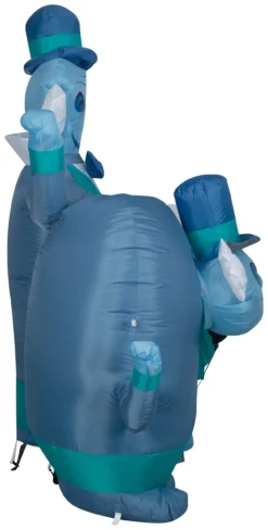Gemmy Airblown Haunted Mansion Hitchhiking Ghosts Scene Disney, 6 Ft Tall, Blue -Gemmy 229765 Right scaled