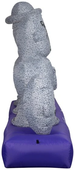 Gemmy Airblown Inflatable Haunted Mansion Scene With Music And Synchronized Light Show, 5.5 Ft Tall, Blue -Gemmy 229853Right