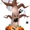 8' Airblown Dead Tree W/ Ghosts And Pumpkins Halloween Inflatable
