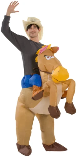 Adult Inflatable Riding On Horse Halloween Costume