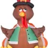 4' Airblown Happy Turkey Thanksgiving Inflatable
